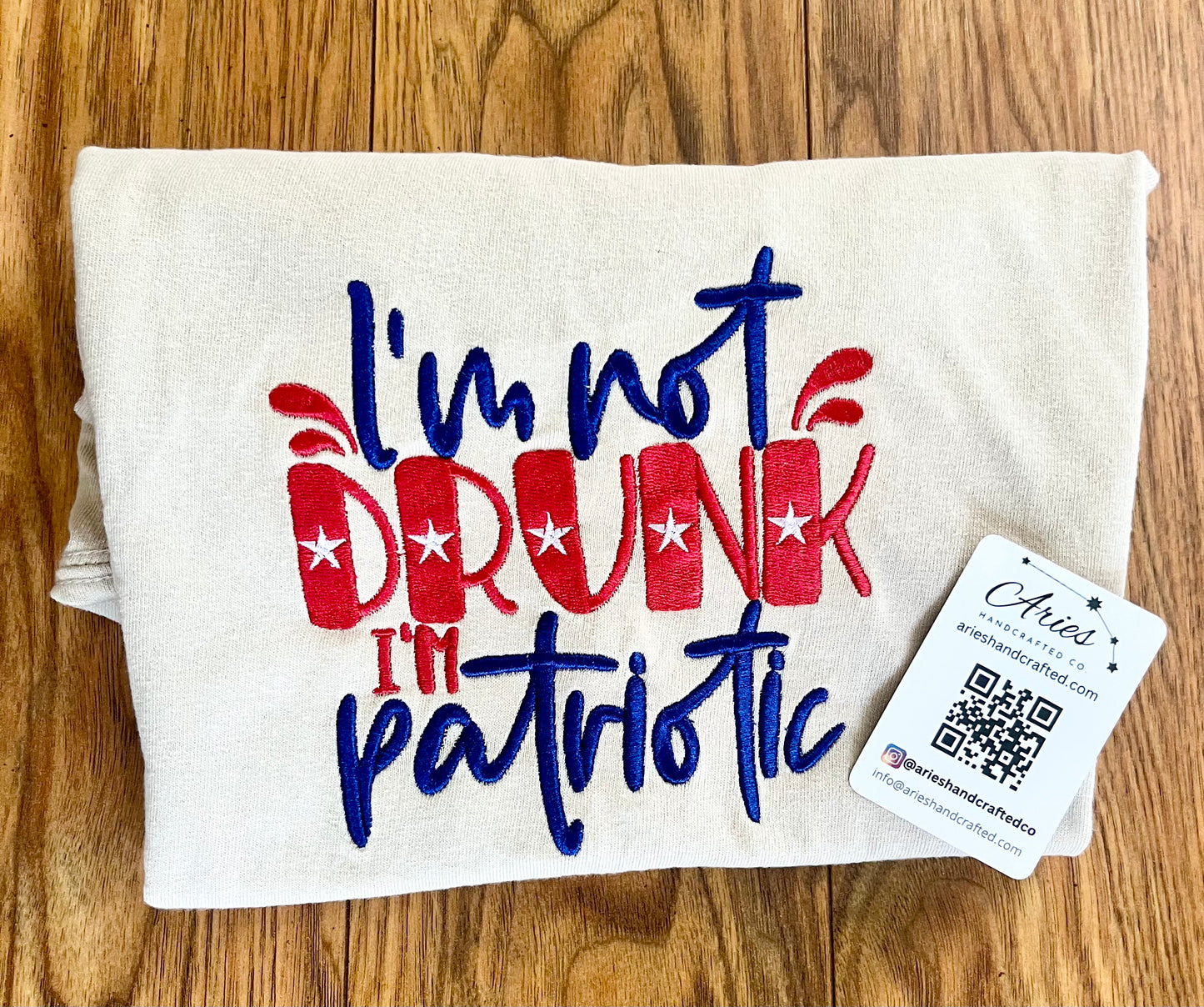 Embroidered Adult Patriotic TShirt - Celebrate Independence Day T-Shirt