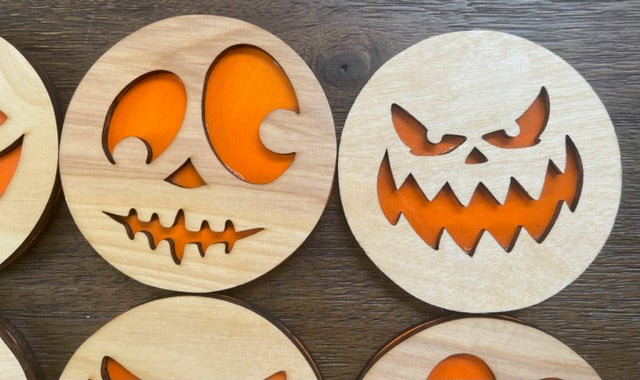 Halloween coasters - Laser cut