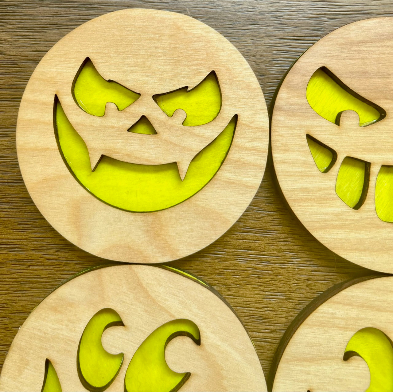 Halloween coasters - Laser cut
