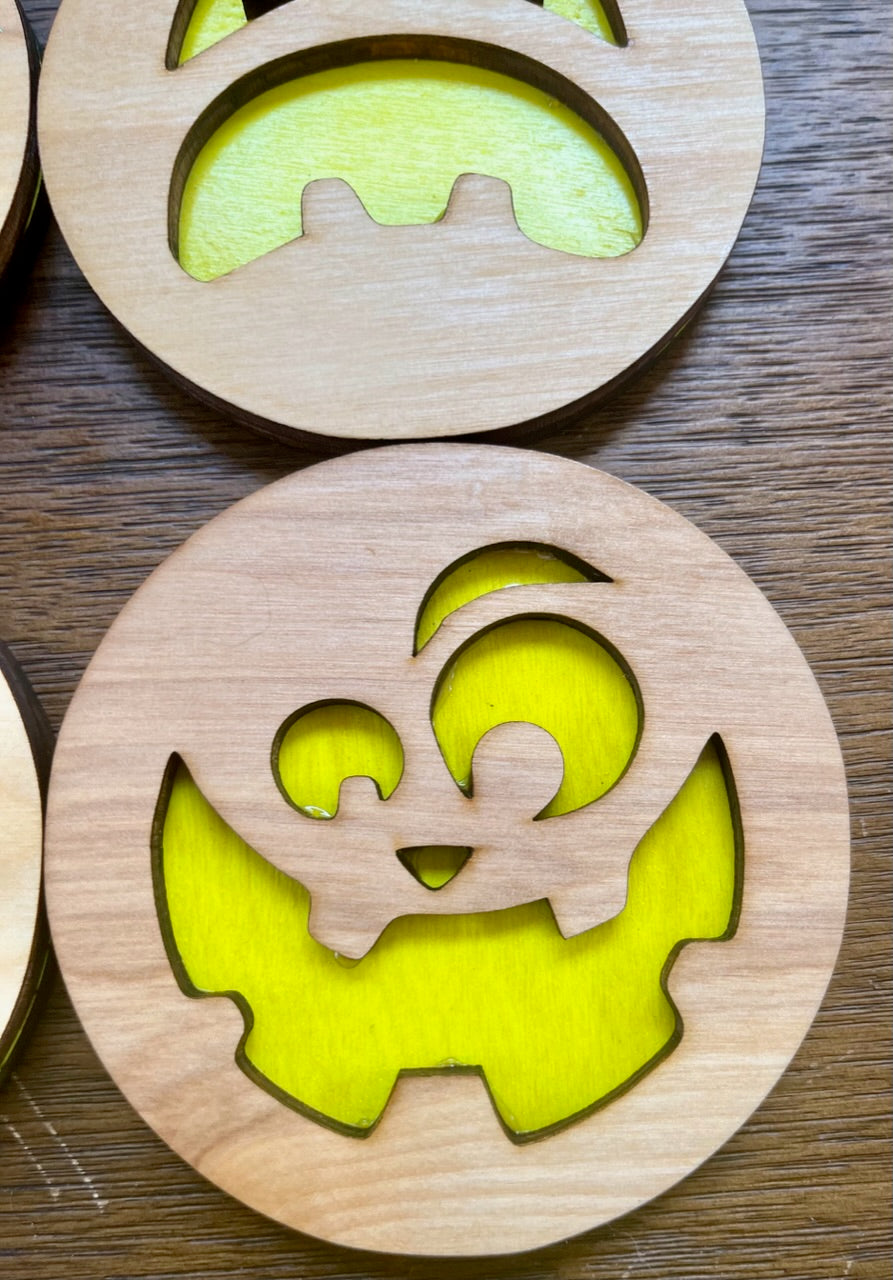 Halloween coasters - Laser cut