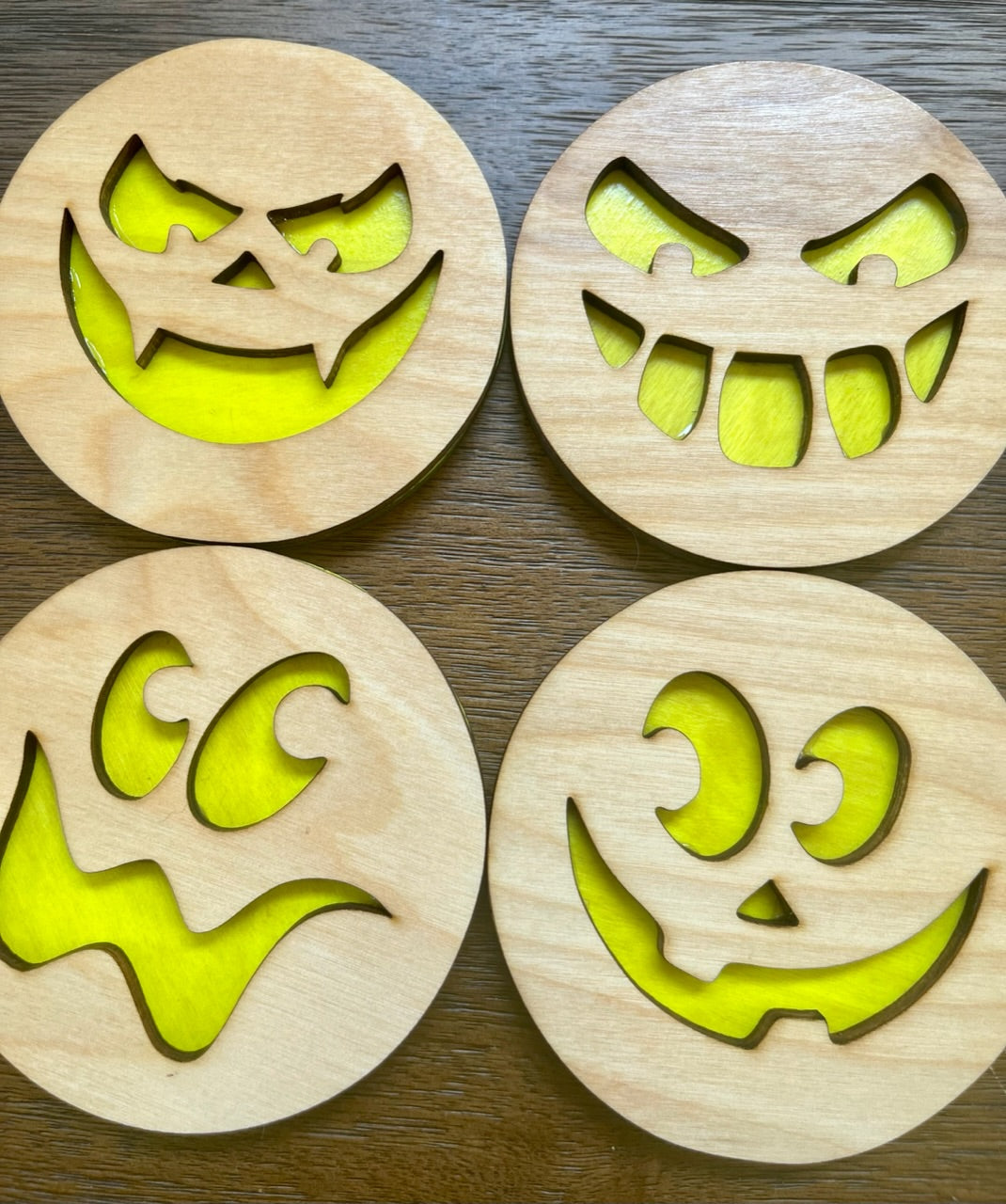 Halloween coasters - Laser cut