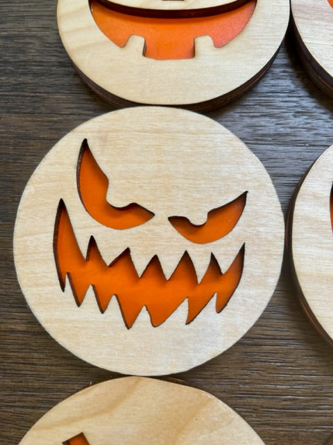 Halloween coasters - Laser cut