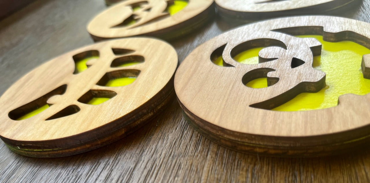 Halloween coasters - Laser cut