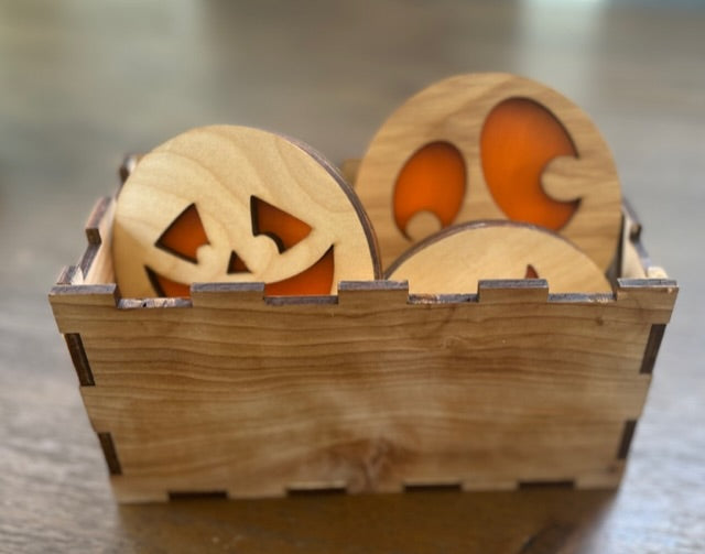 Halloween coasters - Laser cut