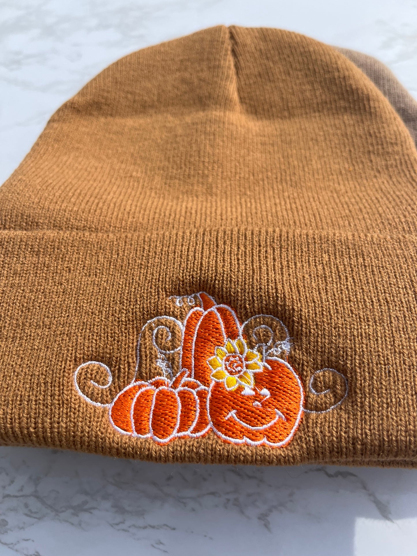 Embroidered Fall Beanies - Pumpkin patch- Fall accessories - multiple colors