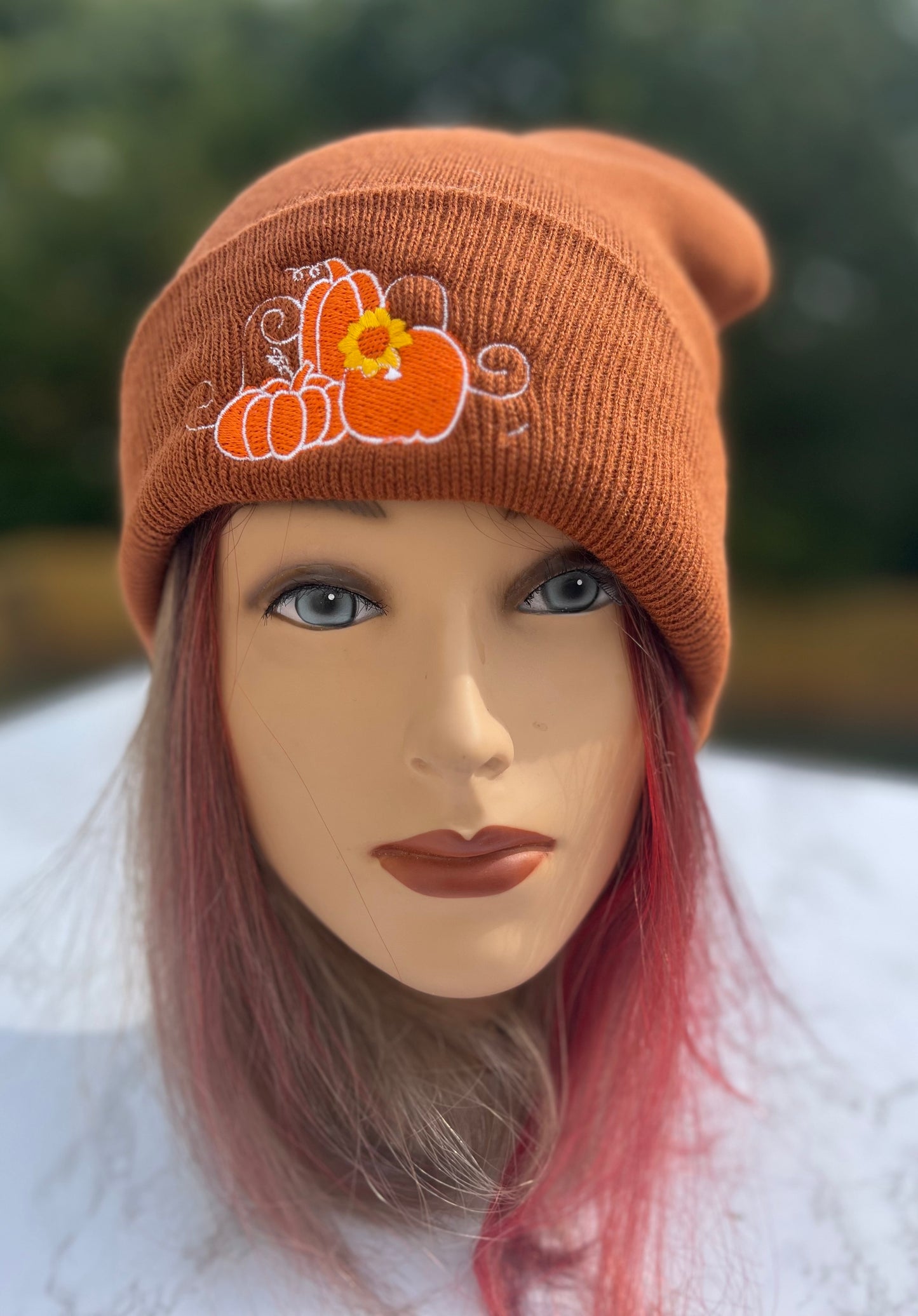 Embroidered Fall Beanies - Pumpkin patch- Fall accessories - multiple colors
