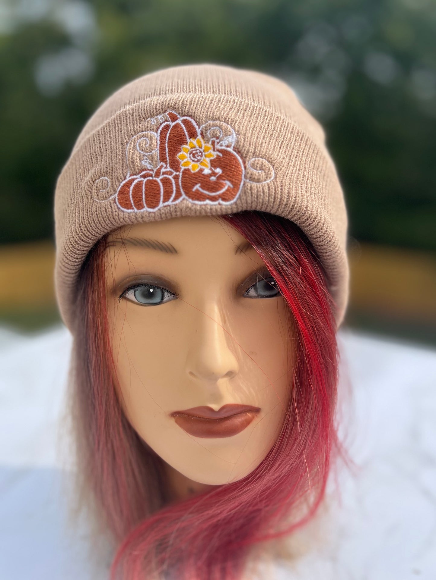 Embroidered Fall Beanies - Pumpkin patch- Fall accessories - multiple colors