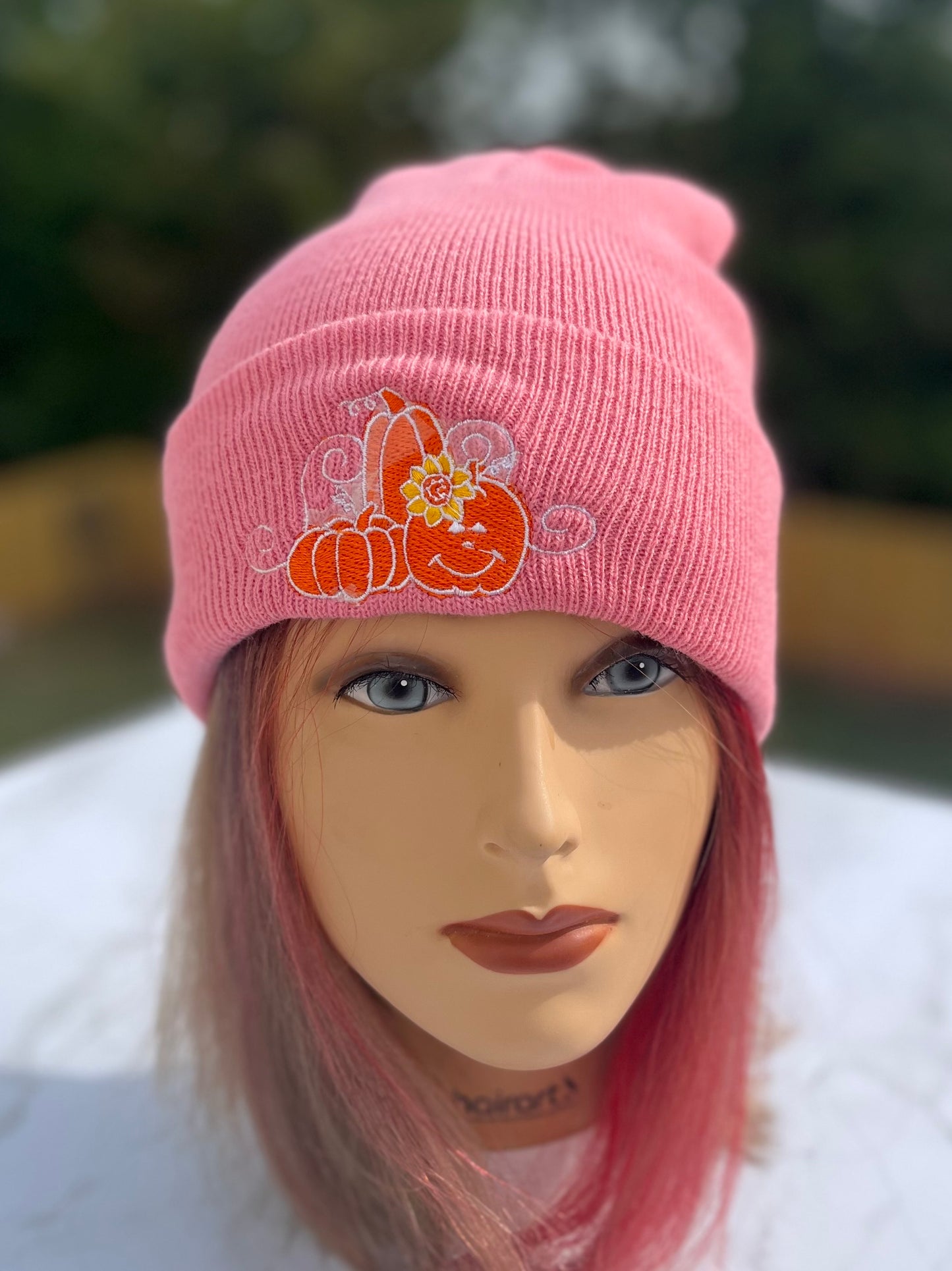 Embroidered Fall Beanies - Pumpkin patch- Fall accessories - multiple colors