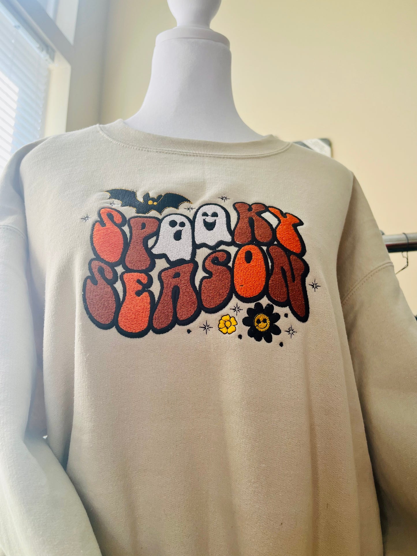 Spooky Season Embroidered Crew Neck