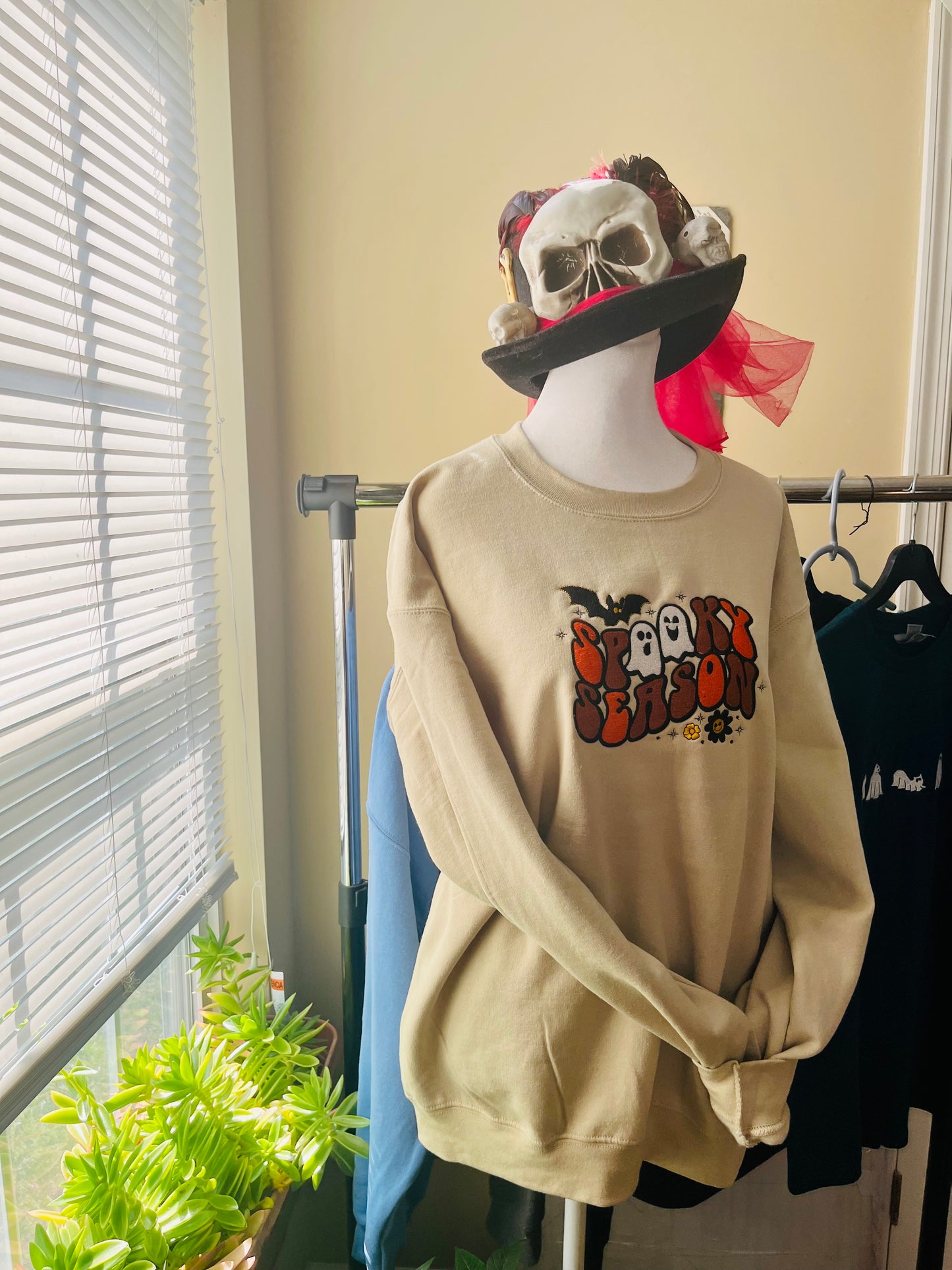 Spooky Season Embroidered Crew Neck