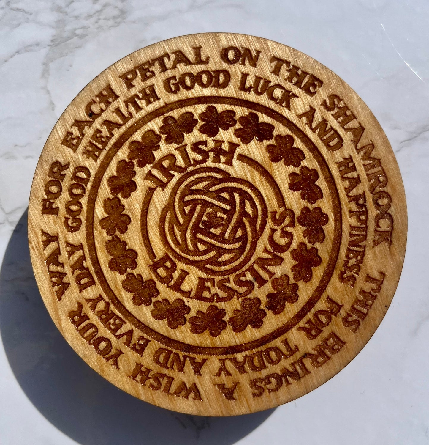 Irish Blessing Wood Coasters -set of 4