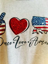 Load image into Gallery viewer, Peace+Love+America - 4th of July - America&#39;s Independence Day
