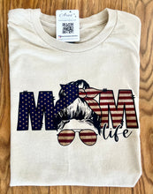 Load image into Gallery viewer, Patriotic MOM -USA Flag TShirt - Celebrate Independence Day July 4th
