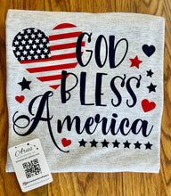 Load image into Gallery viewer, Independence Day T-Shirt, God Bless America
