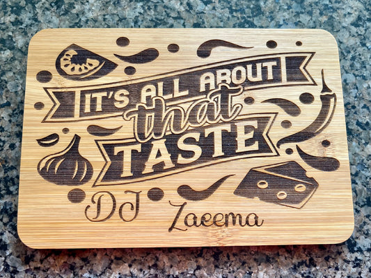 Laser Engraved -Personalized Bamboo Cutting/Serving Board