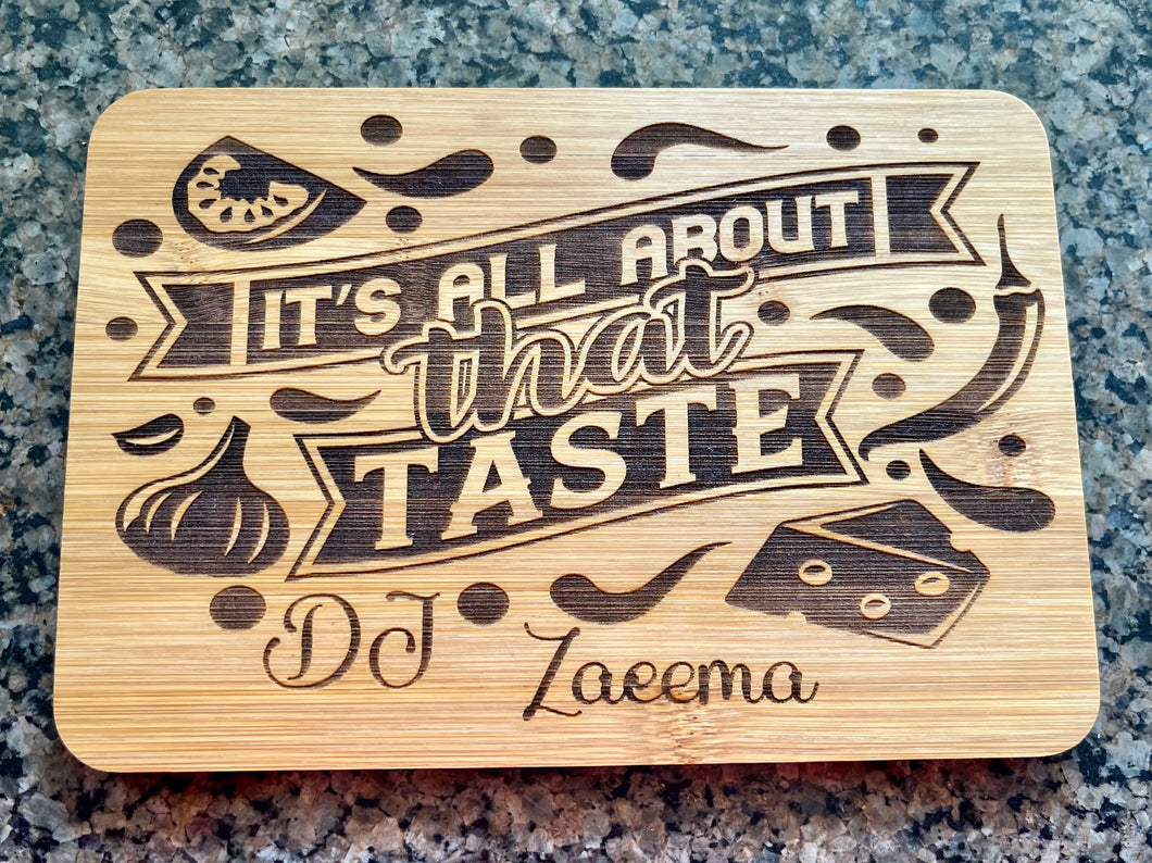 Laser Engraved -Personalized Bamboo Cutting/Serving Board
