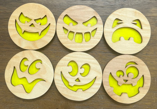 Halloween coasters - Laser cut