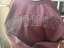 Load image into Gallery viewer, Embroidered DOG MOM crew neck sweatshirt
