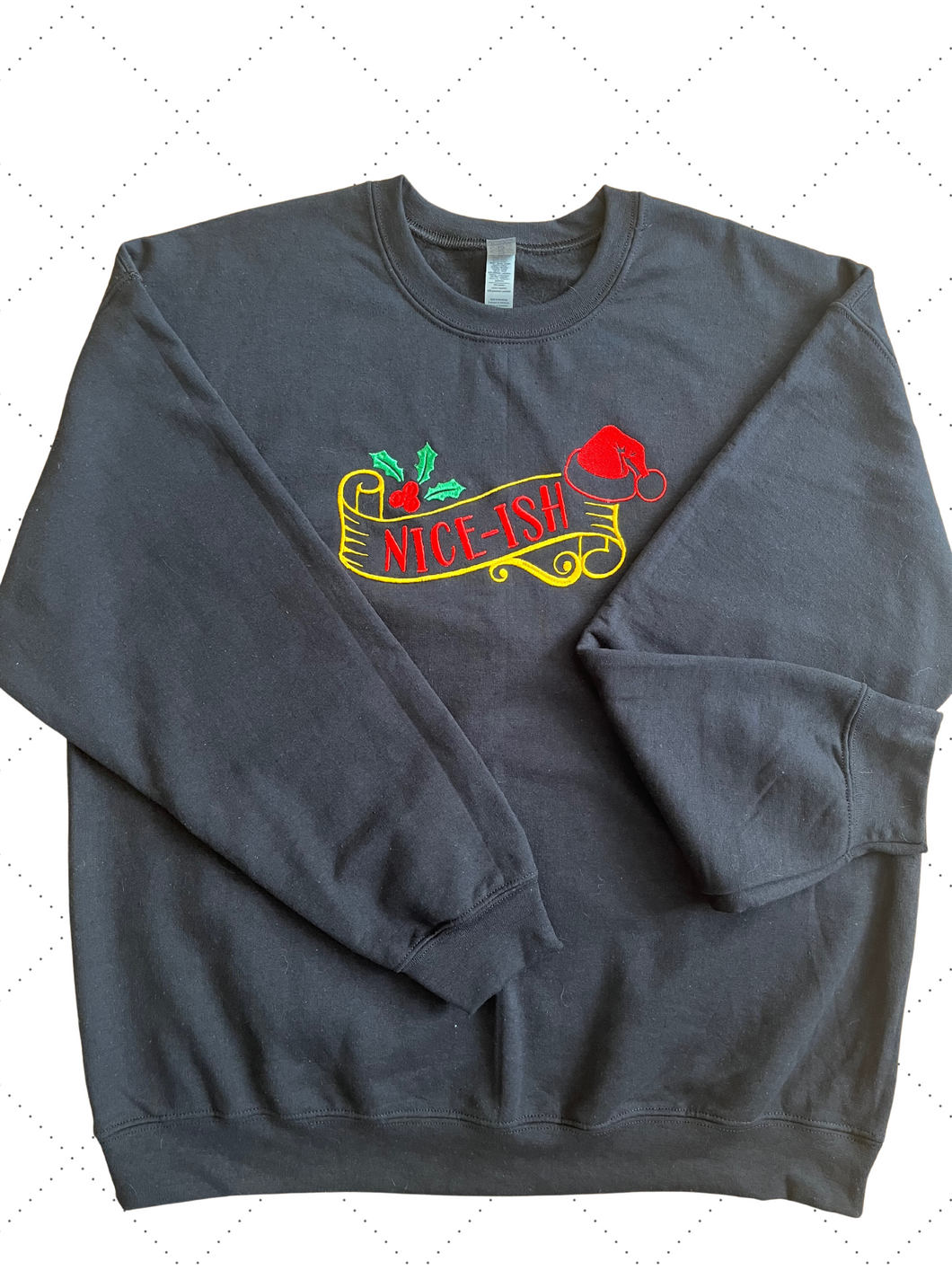 Embroidered Christmas Sweatshirt long sleeve