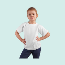 Load image into Gallery viewer, white short sleeve shirt blanks for boys or girls

