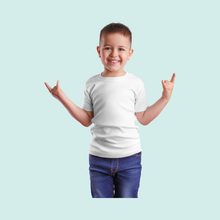 Load image into Gallery viewer, white short sleeve shirt blanks for boys or girls
